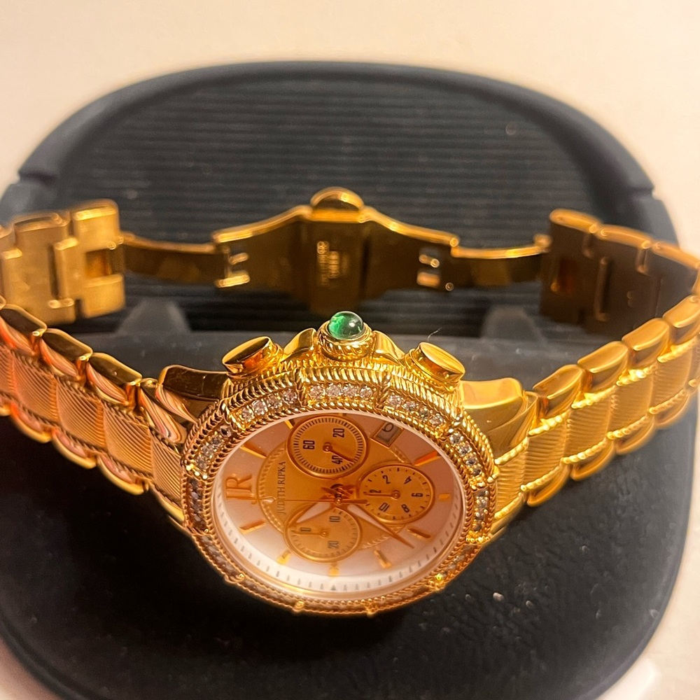 Judith Ripka Stainless Steel Gold Tone Watch - Picture 2 of 5